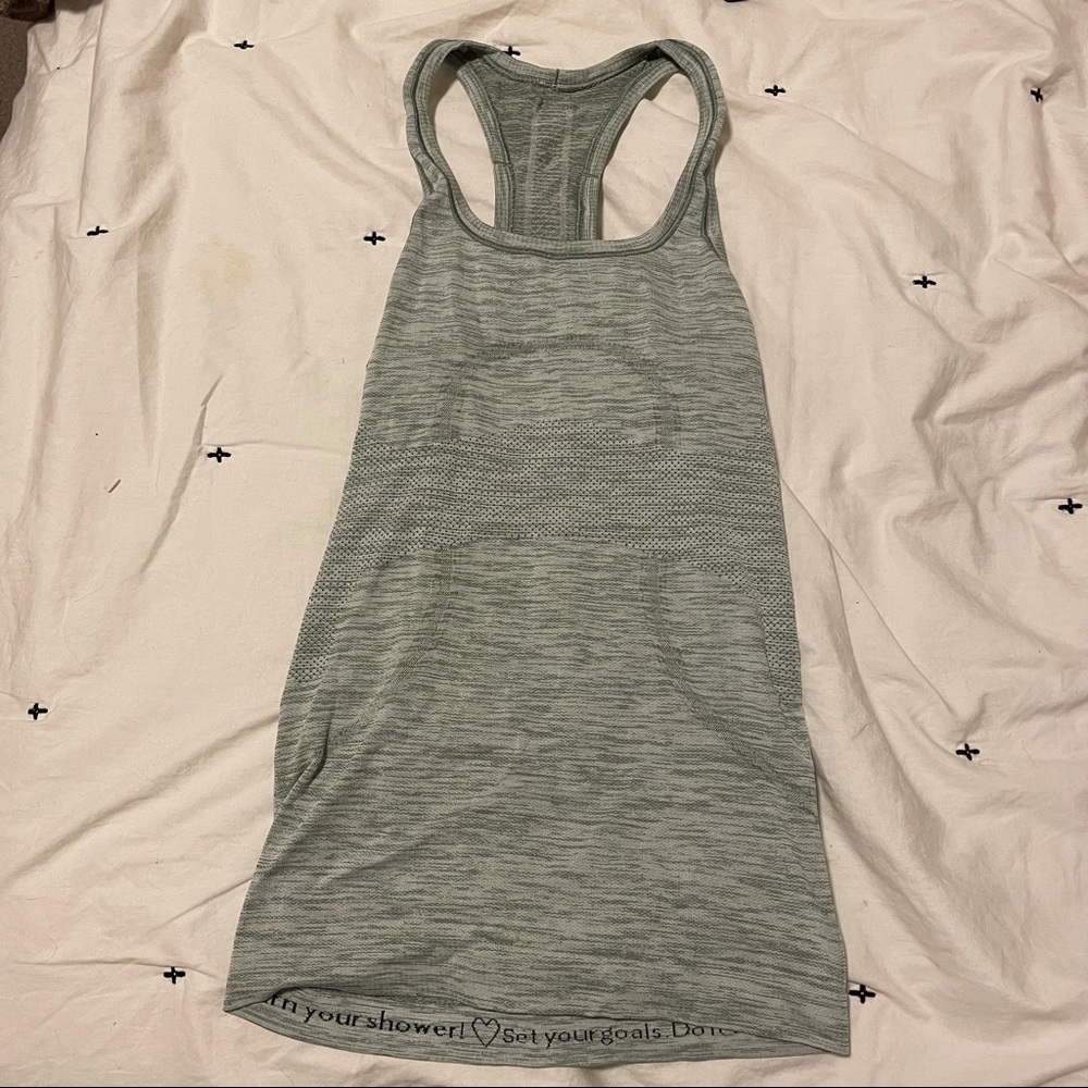 Green Lululemon tank top